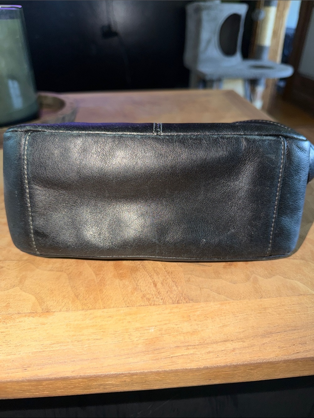 Vintage Coach Y2K Demi Baguette Shoulder Bag Black Leather - Picture 8 of 12